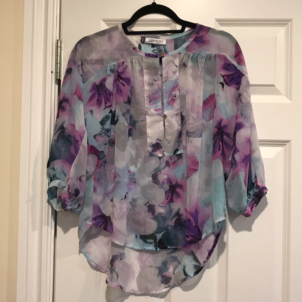 Jennifer Lopez sheer blouse